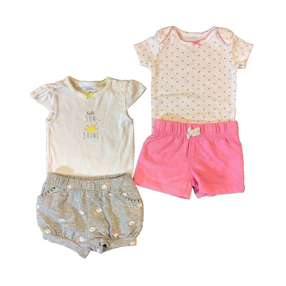 Carter's Baby Girl 6 Months Clothes Outfits Shorts Shirts Tees Summer Sunshine